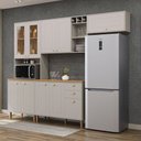 Ver imagem 2 de Cozinha Tunísia Completa 263cm com 10 Portas e 2 Gavetas Off White/canelato