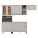 Ver imagem 1 de Cozinha Tunísia Completa 263cm com 10 Portas e 2 Gavetas Off White/canelato