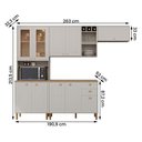 Ver imagem 4 de Cozinha Tunísia Completa 263cm com 10 Portas e 2 Gavetas Off White/canelato