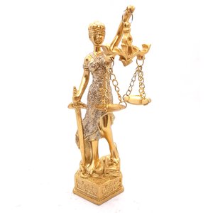 Estátua Dama Da Justiça Têmis Deusa 25cm Símbolo Do Direito