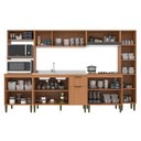 Ver imagem 5 de Cozinha Modulada 6 Peças Iara 300cm x 193cm x 53cm Marrom/Freijó/Off White