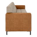 Ver imagem 6 de Sofá Living Decorativo Houston 2 Lugares 200cm Pés em Metal Linho/ Pu Bege Escuro/ Caramelo G33 - Gr