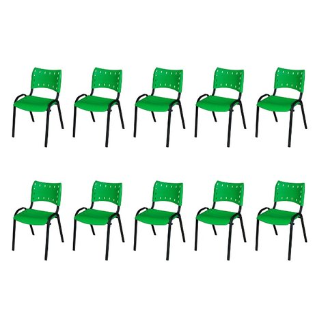Kit 10 Cadeira Iso - Verde