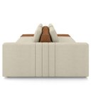 Ver imagem 6 de Sofá Ilha e Puff Sala Living 245cm Siesta M22 Linho Cru/marrom - Mpozenato