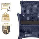 Ver imagem 4 de 2 Poltronas e 1 Mesa Igapó Alumínio Fendi Corda Náutica E9 Azul