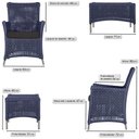 Ver imagem 6 de 2 Poltronas e 1 Mesa Igapó Alumínio Fendi Corda Náutica E9 Azul