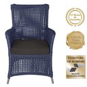 Ver imagem 5 de 2 Poltronas e 1 Mesa Igapó Alumínio Fendi Corda Náutica E9 Azul
