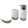 Conjunto P/ Banheiro Kit Higiene Porcelana Branca 3pçs - 3