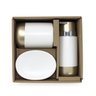 Conjunto P/ Banheiro Kit Higiene Porcelana Branca 3pçs - 4