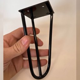 Kit 02 Pés de Ferro Aço Hairpin Legs 20 Cm Preto A01 Sofá Móveis Mesa - Inoviza - 2