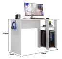 Ver imagem 4 de Mesa Gamer para Computador Escrivaninha para Escritorio Slim - Peternella:preto