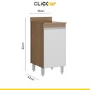 Ver imagem 3 de Balcão Cozinha Bela 01 Porta 40x82x52 Avelã/branco Tx 0457 - Clicklar