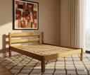 Ver imagem 1 de Cama de Casal 1,95 X 2,05 - Madeira Maciça - Móveis de Gramado - ( Cor Castanho )