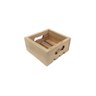 Caixote Para Montagem de Cesta de Presentes 20x20x8cm Caixa Organizadora Em Madeira Pinus - 1