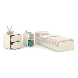 Dormitório Completo Infantil Tutto New 2 Portas de Correr, Cômoda 4 Gavetas, Berço Formare e Colchão - 6