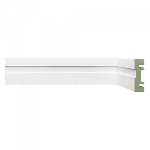 Kit Rodapé de MDF 30 Barras Frisadas de 5CMX2,40m Rende 72 Metros Branco Moldufama