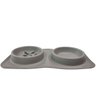 Comedouro Bebedouro Silicone 2 em 1 Cachorro Gato Pet Animais Agua Comida Raçao Tapete Dobravel Anti - 5