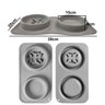 Comedouro Bebedouro Silicone 2 em 1 Cachorro Gato Pet Animais Agua Comida Raçao Tapete Dobravel Anti - 2
