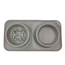 Ver imagem 3 de Comedouro Bebedouro Silicone 2 em 1 Cachorro Gato Pet Animais Agua Comida Raçao Tapete Dobravel Anti