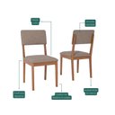 Ver imagem 6 de Conjunto Sala de Jantar Cacau 130cm sem Vidro com 4 Cadeiras Sabiá Marrom/Cinamomo/Bege