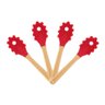 Kit 4 Garfos para Massas de Silicone Cabo de Bamboo Mor Vermelho - 1
