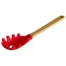 Kit 4 Garfos para Massas de Silicone Cabo de Bamboo Mor Vermelho - 5