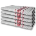 Ver imagem 2 de 10 Panos de Prato Atoalhado Premium 5 Vermelho 5 Preto