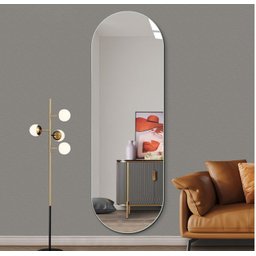 Espelho Decorativo Lapidado Oval 50x120cm Woodglass - 4