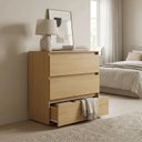 Ver imagem 1 de Cômoda para Quarto 3 Gavetas 90x92cm Condessa Yescasa Marrom/Nogal