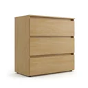 Ver imagem 2 de Cômoda para Quarto 3 Gavetas 90x92cm Condessa Yescasa Marrom/Nogal