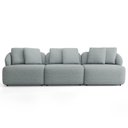 Ver imagem 2 de Sofá 4 Lugares para Sala de Estar Living 288cm Arlo F04 Linho Cinza - Lyam Decor