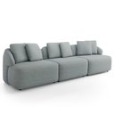 Ver imagem 5 de Sofá 4 Lugares para Sala de Estar Living 288cm Arlo F04 Linho Cinza - Lyam Decor