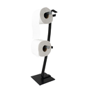 Ver imagem 1 de Suporte Porta Papel Higiênico De Chão Duplo Fenix Preto Aço