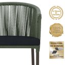 Ver imagem 3 de 3 Cadeiras de Jantar Área Noronha em Alumínio com Pintura Marrom Corda Náutica E12 Trama Original