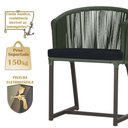 Ver imagem 4 de 3 Cadeiras de Jantar Área Noronha em Alumínio com Pintura Marrom Corda Náutica E12 Trama Original