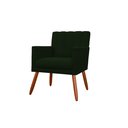 Ver imagem 3 de Kit Namoradeira + 1 Poltrona Decorativa Cecília Suede Verde Pés Madeira Mz Decor