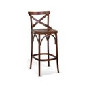 Ver imagem 2 de Banqueta de Madeira Maciça X na Cor Imbuia – Alta - Conforto e Estilo para Sua Decoraçã