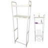 Rack Estante Banheiro 2 Prateleiras Vaso Sanitario Casa Lavandeira Cozinha Pratico Armazenamento Org - 1
