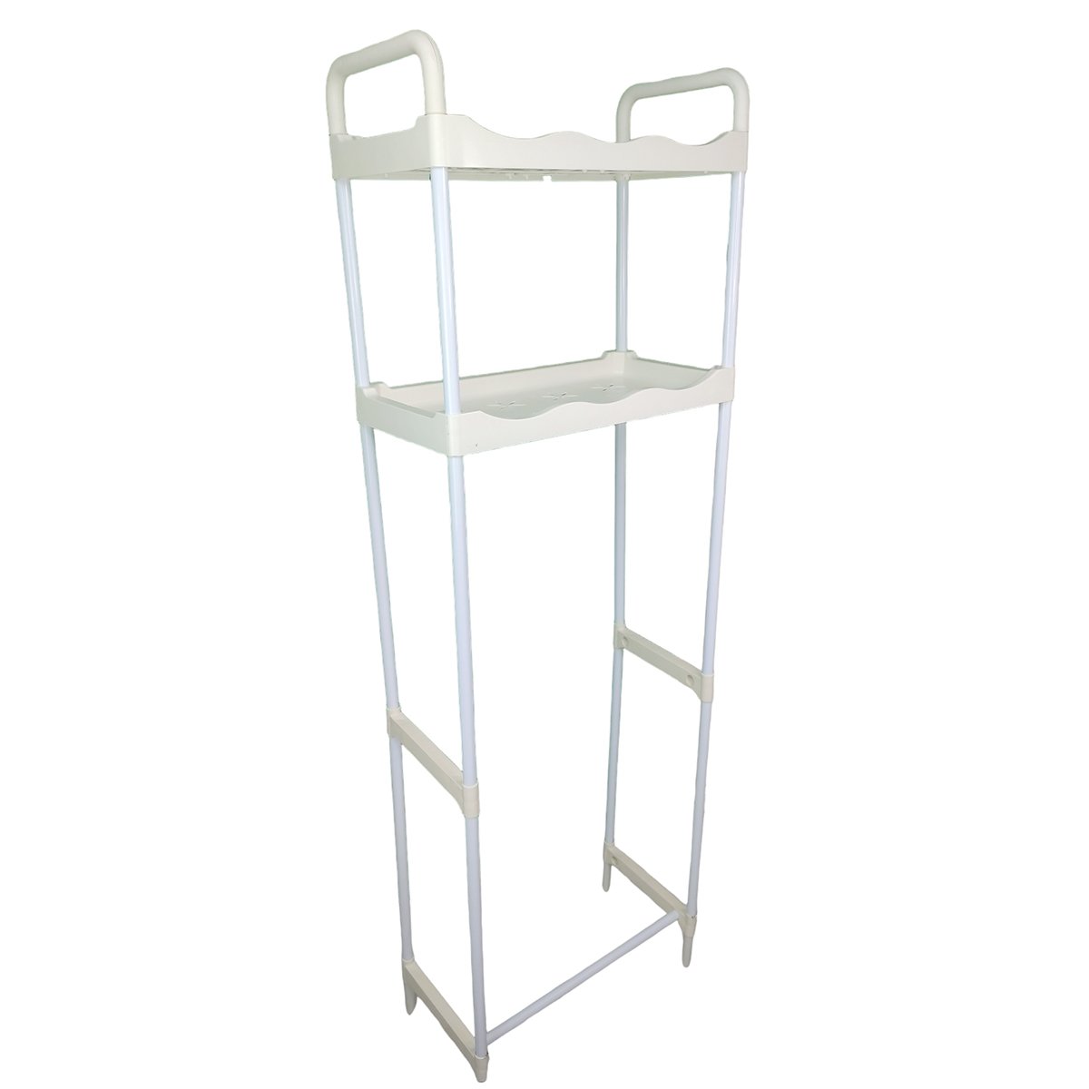 Rack Estante Banheiro 2 Prateleiras Vaso Sanitario Casa Lavandeira Cozinha Pratico Armazenamento Org - 10