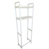 Rack Estante Banheiro 2 Prateleiras Vaso Sanitario Casa Lavandeira Cozinha Pratico Armazenamento Org - 10