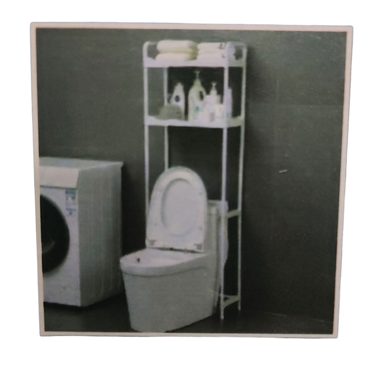 Rack Estante Banheiro 2 Prateleiras Vaso Sanitario Casa Lavandeira Cozinha Pratico Armazenamento Org - 4