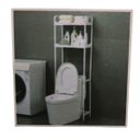 Ver imagem 4 de Rack Estante Banheiro 2 Prateleiras Vaso Sanitario Casa Lavandeira Cozinha Pratico Armazenamento Org