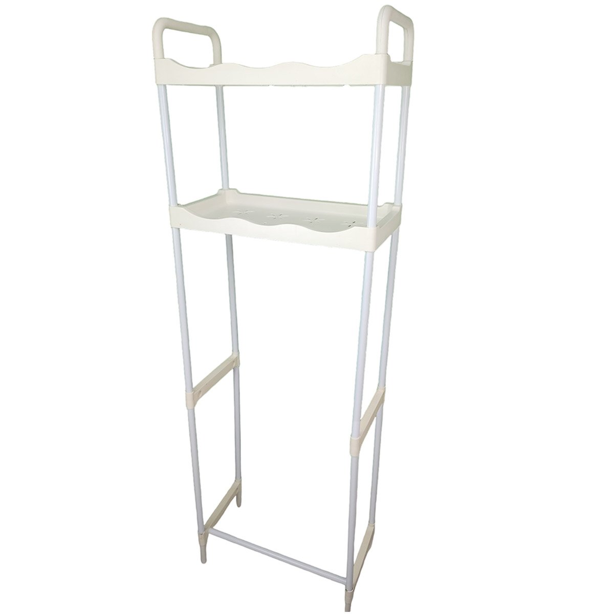 Rack Estante Banheiro 2 Prateleiras Vaso Sanitario Casa Lavandeira Cozinha Pratico Armazenamento Org - 9