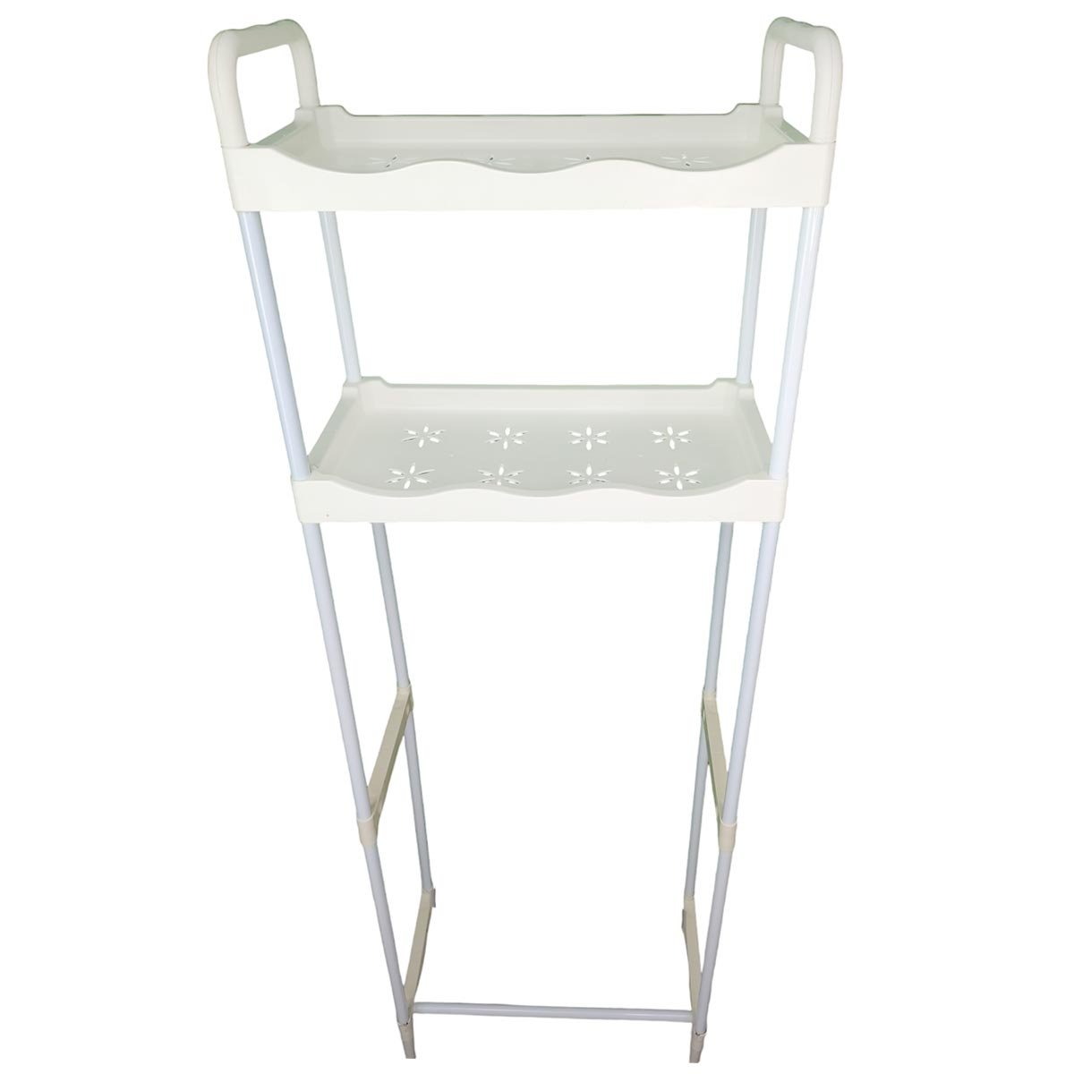 Rack Estante Banheiro 2 Prateleiras Vaso Sanitario Casa Lavandeira Cozinha Pratico Armazenamento Org - 8