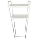 Ver mais imagens de Rack Estante Banheiro 2 Prateleiras Vaso Sanitario Casa Lavandeira Cozinha Pratico Armazenamento Org