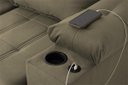 Ver imagem 7 de Sofá Retrátil Reclinável Verona Usb + Porta Copo 2,30m Suede Velut Tabaco C/ Molas no Assento -