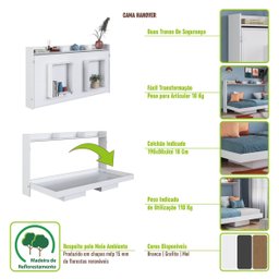 Cama Solteiro Juvenil Articulável Horizontal 80 Hanover  - 9