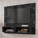 Ver imagem 1 de Painel para TV Tokyo Nero Marmorizado 2 Nichos