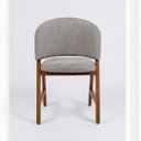 Ver imagem 3 de Cadeira Estofada Elegance Sala de Jantar Base Madeira Linho:Cinza