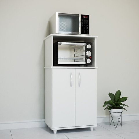 Balcão Forno/Microondas 2 Portas Branco